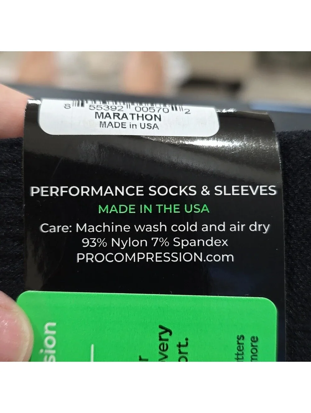Pro Compression Marathon Knee Socks Black Size Large XLarge Run Nurse Teacher